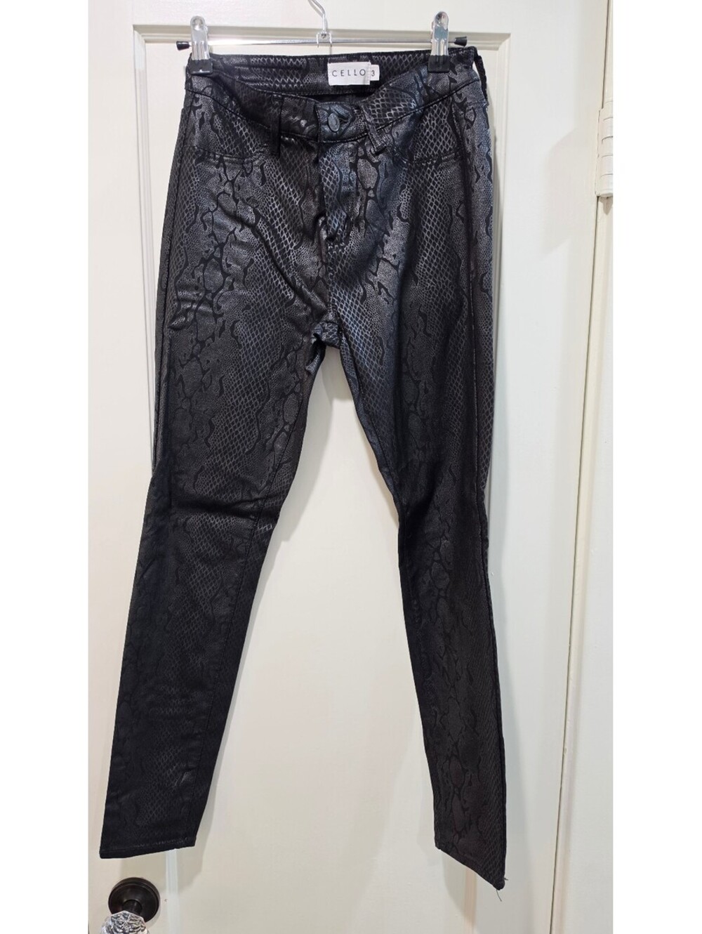 Cello Black Snake Print Skinny Pants Size 3